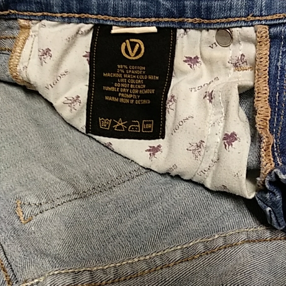 Vigoss jeans sz 3 cropped shorts 28x13 embellished - Picture 7 of 7